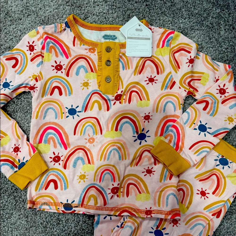 Toddler girls size 4T Mudpie Long Sleeve PJ Set! NWT